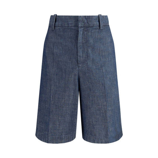 Bermuda Shorts by Jil Sander for men in cotton blue & signature showcases a on trend silhouette, featuring a tailored regular-fit with a classic short and sophisticated for a on trend finish.
