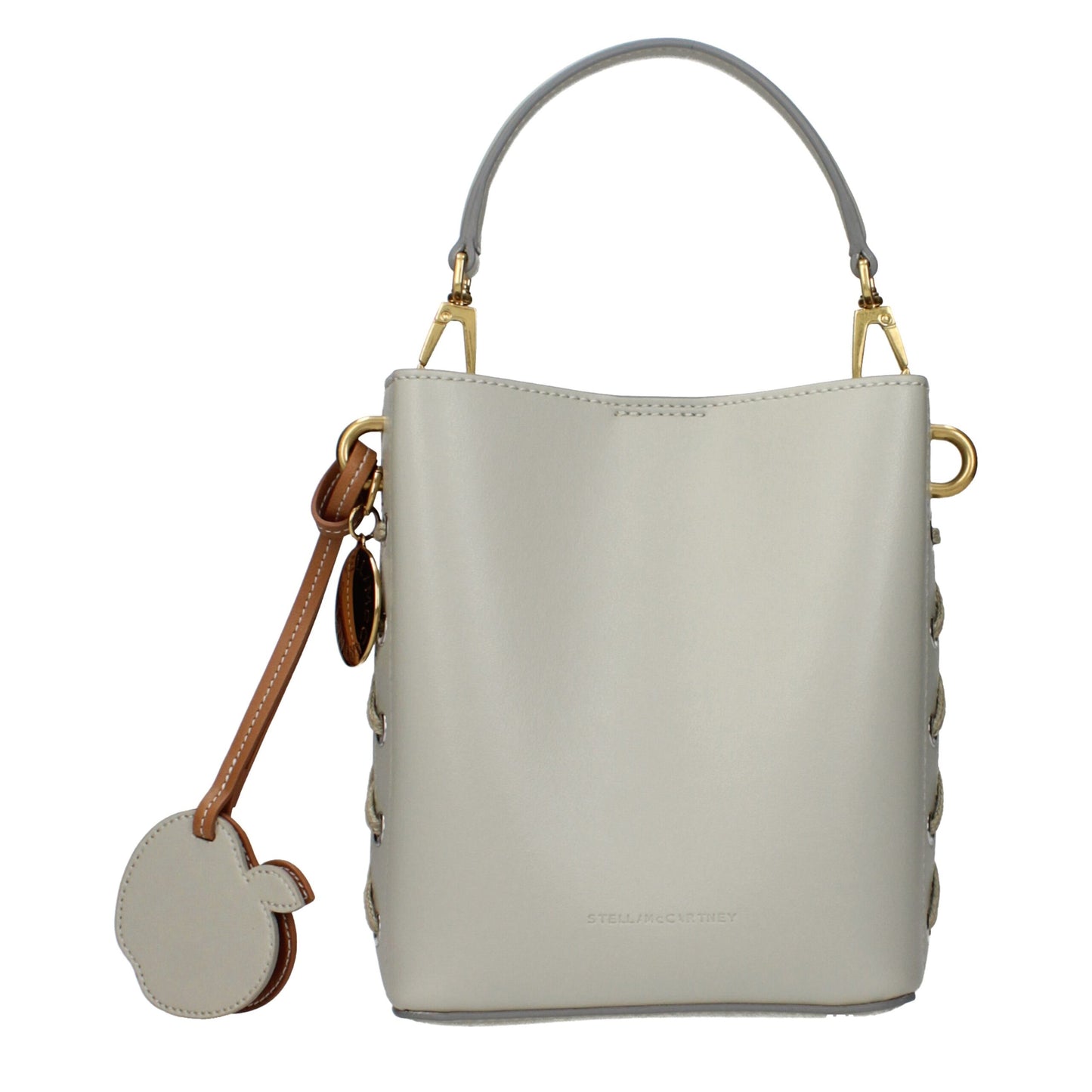 Handbag by Stella McCartney for women in leather gray features a signature silhouette, showcasing a secure and signature with versatile adjustable-strap & handle for a sophisticated look.