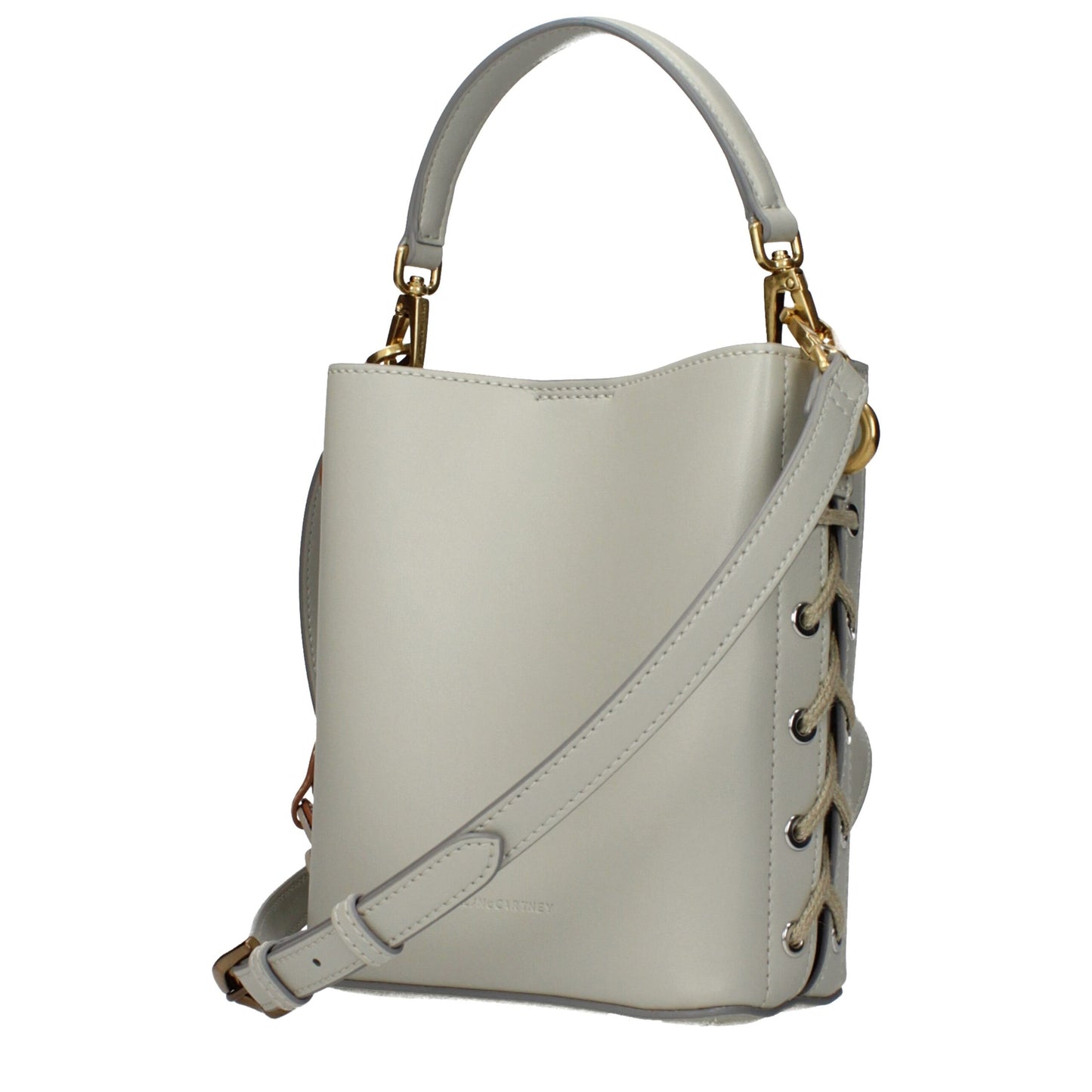 Handbag by Stella McCartney for women in leather gray features a ornamental silhouette, showcasing a secure , ample , and ornamental adjustable-strap & handle for a sophisticated look.