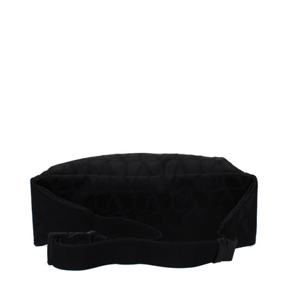 Backpack by Valentino Garavani for men in fabric black showcases an architectural Fabric Backpack design, featuring a secure , ample , and architectural backpack-strap & adjustable-strap for a sophisticated look.