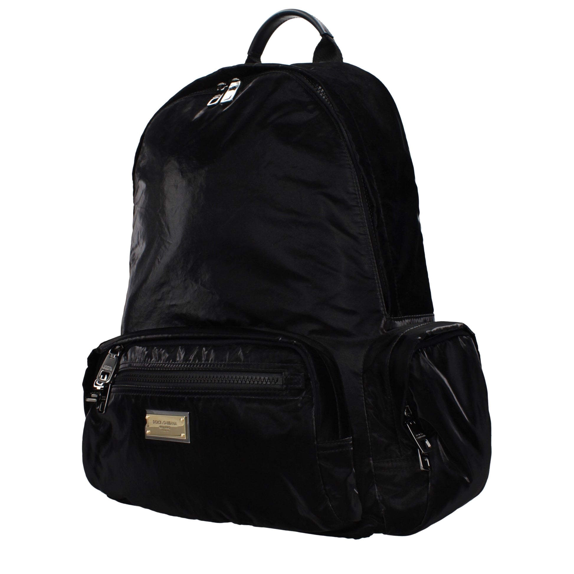 Backpack by Dolce & Gabbana for men in nylon black presents a stately Nylon Backpack design, showcasing a secure with ample and versatile backpack-strap & adjustable-strap for a stately finish.