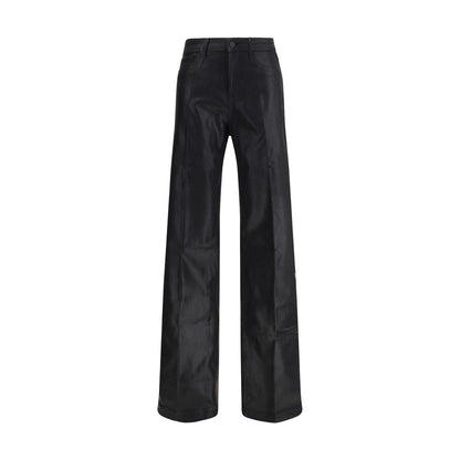 Jeans by L'Agence for women in stretch denim cotton black features an sartorial regular-fit & wide and long with a high rise cut for a sartorial finish.