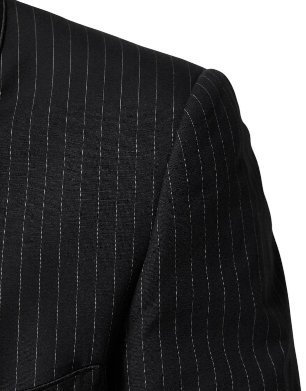 Dolce & Gabbana Men's Viscose Cotton Blazer - Black Striped
