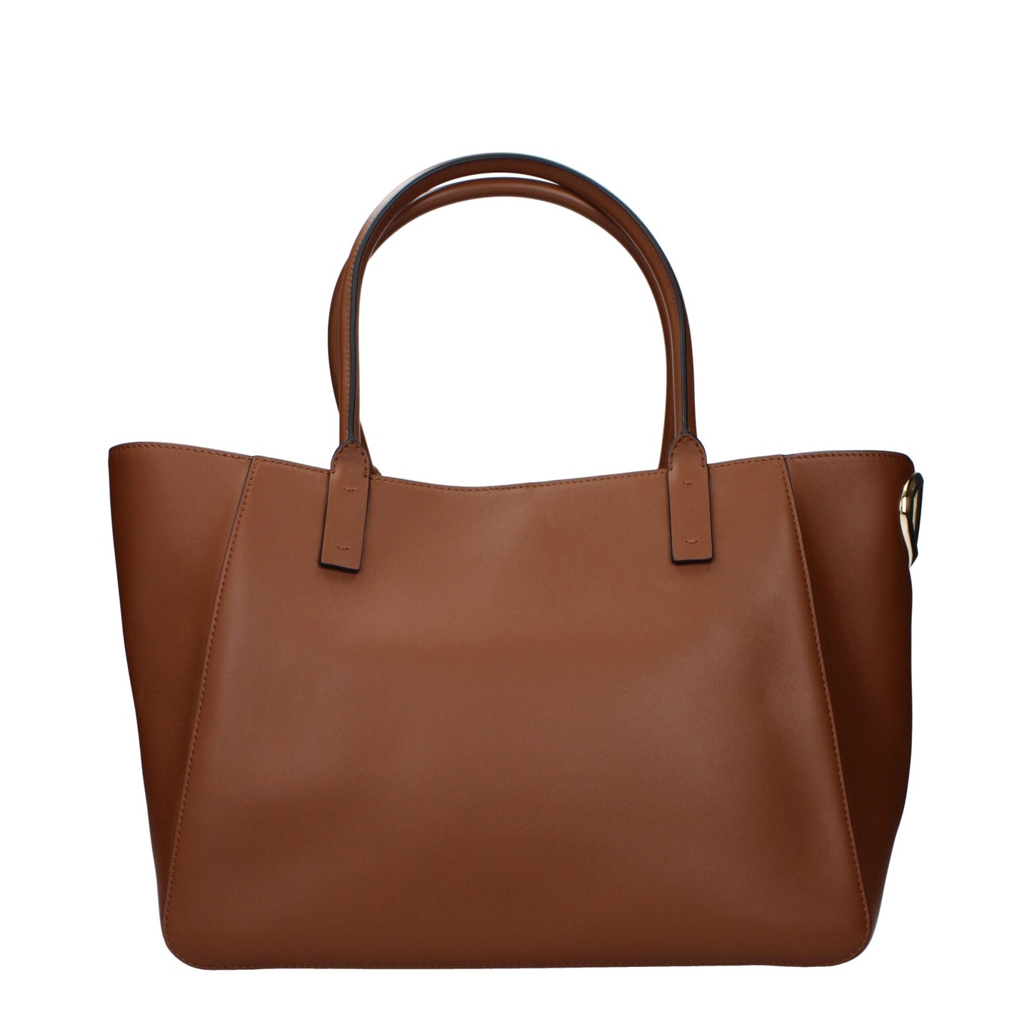 This Handbag by Valentino Garavani for women in leather and brown presents a sculptural silhouette featuring a secure , ample , and versatile for a sculptural finish.