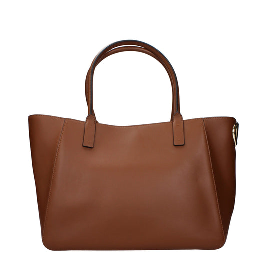 This Handbag by Valentino Garavani for women in leather and brown presents a sculptural silhouette featuring a secure , ample , and versatile for a sculptural finish.