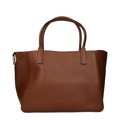Handbag by Valentino Garavani for women in leather brown features a ornamental silhouette, showcasing a secure , ample , and ornamental for a sophisticated look.