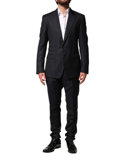 Dolce & Gabbana Men's Slim Virgin Wool Viscose & Silk Pant Suit - Black