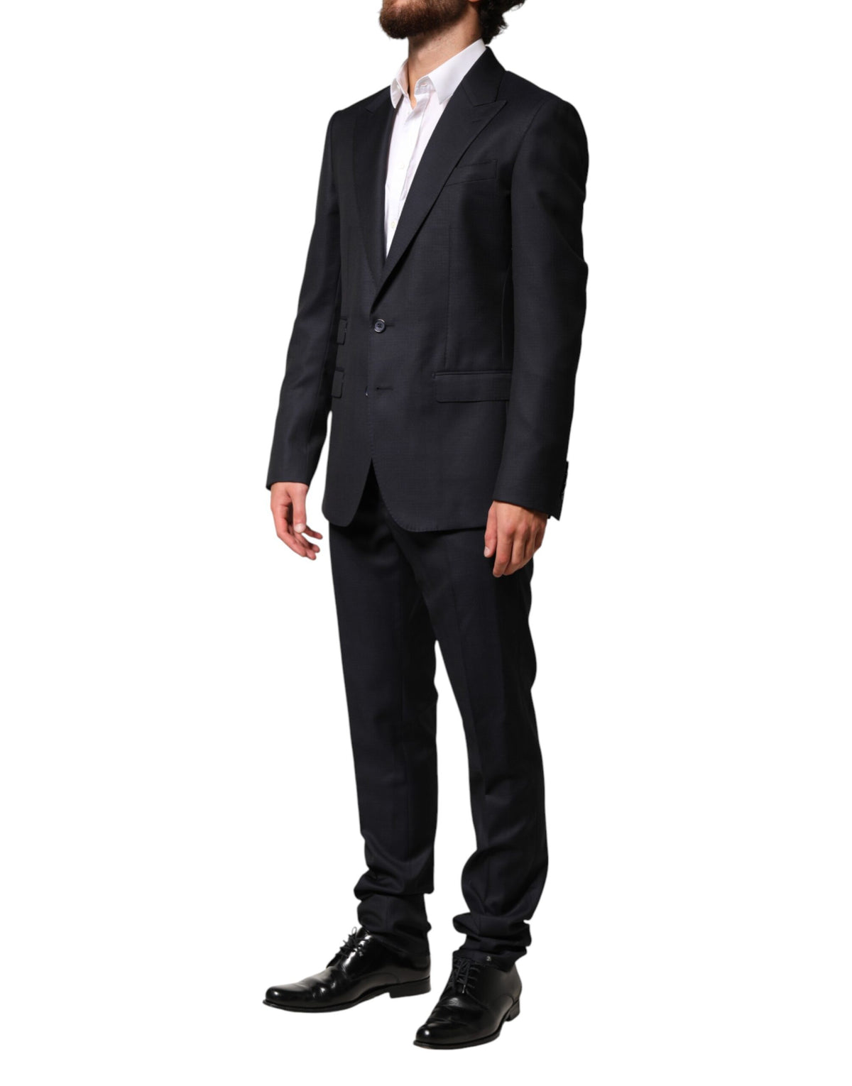 Dolce & Gabbana Men's Slim Virgin Wool Viscose & Silk Pant Suit - Black