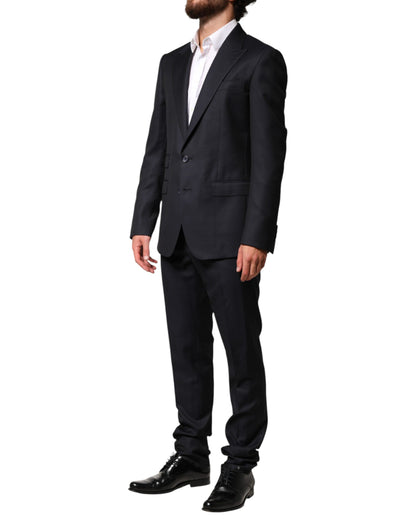 Dolce & Gabbana Men's Slim Virgin Wool Viscose & Silk Pant Suit - Black