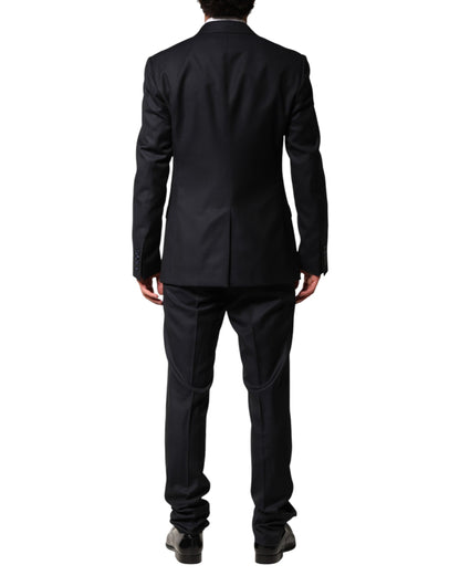 Dolce & Gabbana Men's Slim Virgin Wool Viscose & Silk Pant Suit - Black