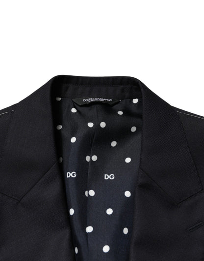 Dolce & Gabbana Men's Slim Virgin Wool Viscose & Silk Pant Suit - Black