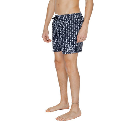 Swim Shorts by Nike for men in polyester black showcases a sculptural silhouette, expertly capturing the sophisticated essence of the sculptural Men's Quick-Drying Polyester Swim Shorts design for a premium poolside look.