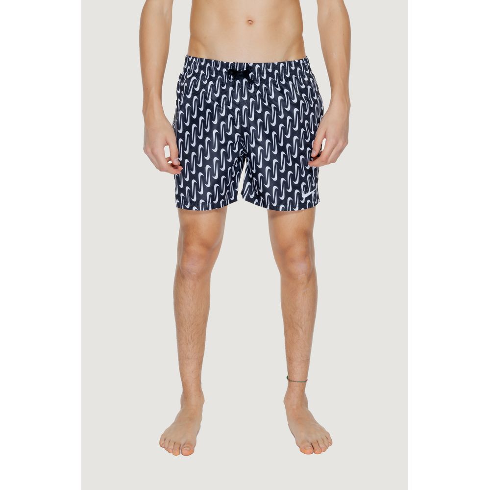 Swim Shorts by Nike for men in polyester and black showcases a sinuous silhouette, expertly cut for a sinuous fit as part of the Men's Quick-Drying Polyester Swim Shorts collection.