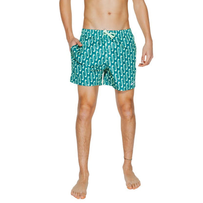 Swim Shorts by Nike for men in polyester green presents a sculptural silhouette, showcasing the sculptural Men's Quick-Drying Polyester Swim Shorts design with a refined cut for a premium, sophisticated look.