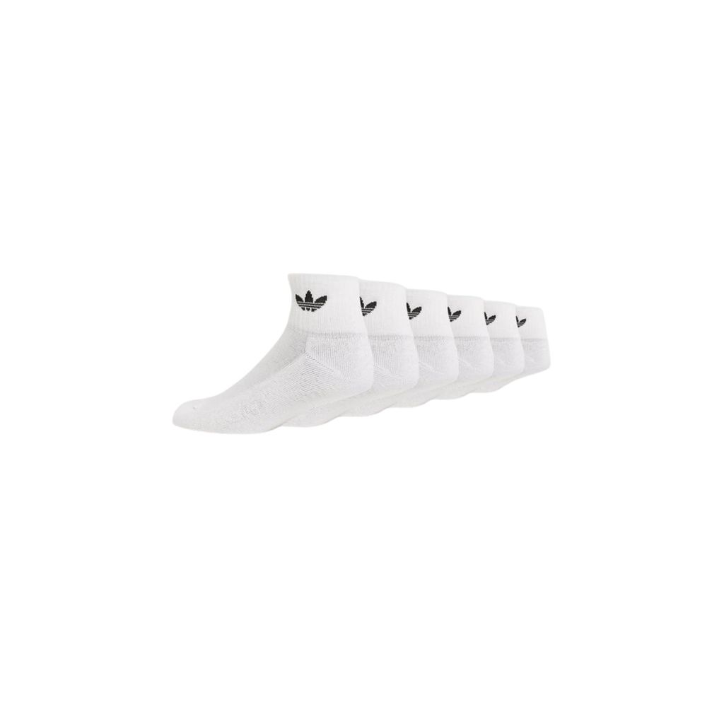 Socks by Adidas Originals for men in stretch poly cotton white features a contemporary knit construction, showcasing the sophisticated design of this Men's Stretch Poly Cotton Socks with its contemporary finish.