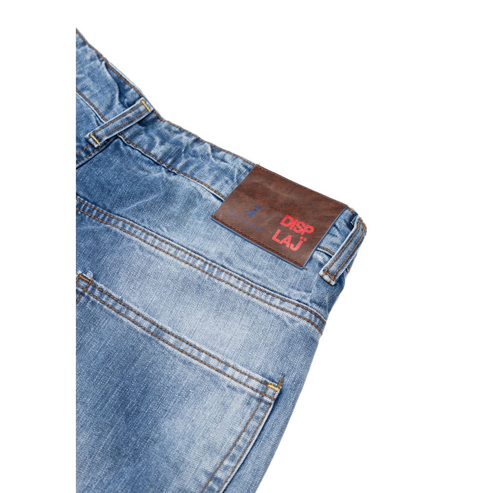 Jeans by Displaj for men in denim cotton blue presents a refined pantology silhouette, artfully defined by a refined pantology relaxed-fit & regular-fit, long, and a sophisticated .