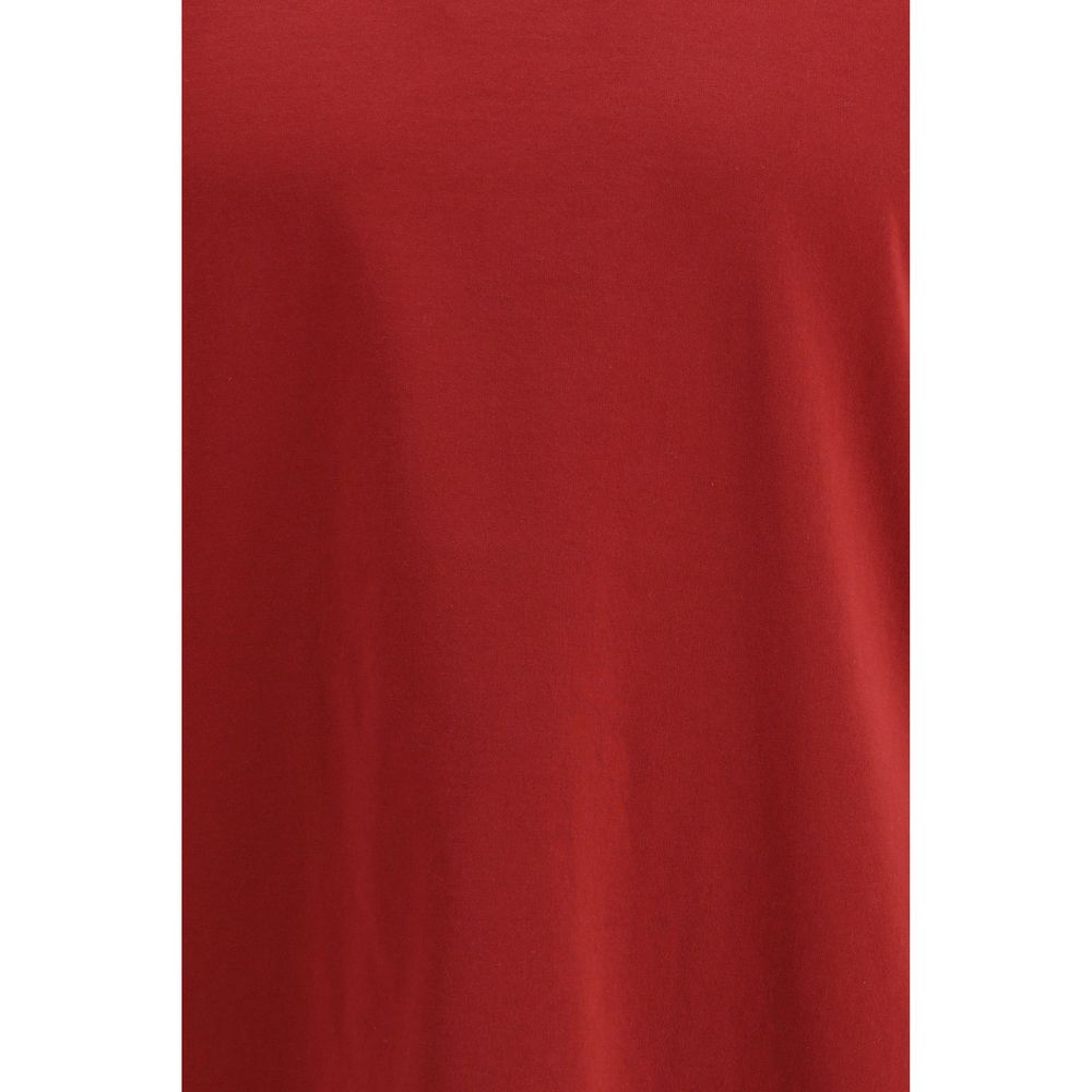 T-Shirt by Brunello Cucinelli for men in cotton red & patterned showcases a fashionable silhouette, elegantly detailed with a fashionable and for a sophisticated, high-fashion look.