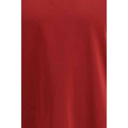 T-Shirt by Brunello Cucinelli for men in cotton red & patterned showcases a fashionable silhouette, elegantly detailed with a fashionable and for a sophisticated, high-fashion look.