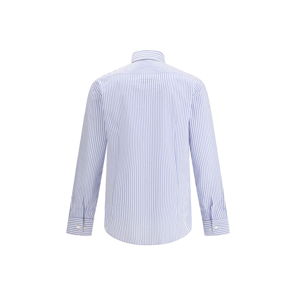 Dress Shirt by Etro for men in cotton multicolor, signature & striped showcases a sleek silhouette, elegantly detailed with a sleek and for a sleek finish.