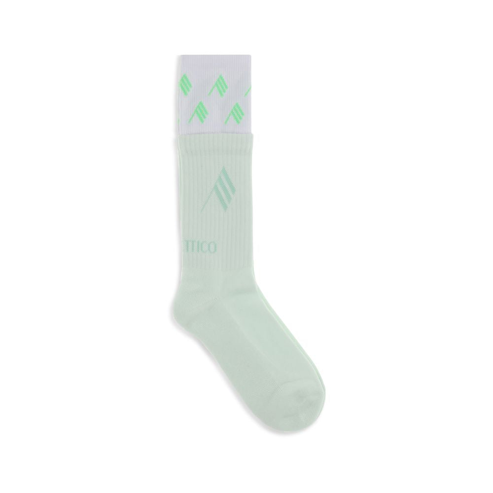 Socks by The Attico for women in cotton green & patterned features an utilitarian chic finish from the Women's Cotton Socks collection, offering an utilitarian chic fit that ensures sophisticated comfort.