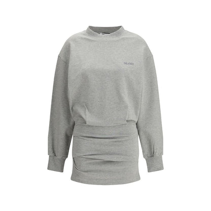 Dress by The Attico for women in stretch cotton gray features an magnificent silhouette, artfully detailed with a magnificent and long-sleeve that flows into an magnificent short mini.