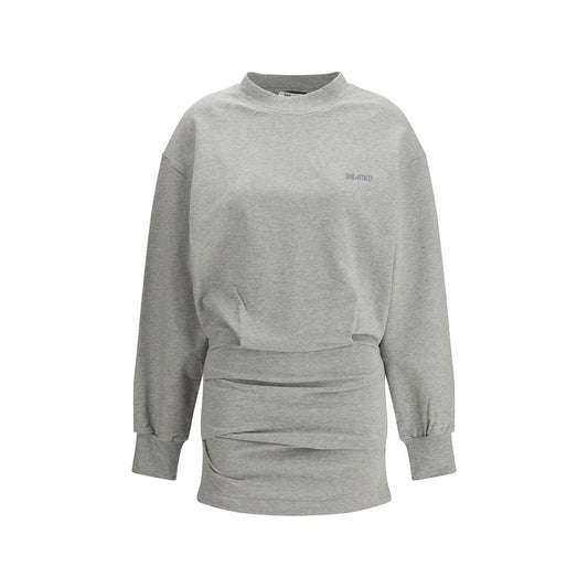 Dress by The Attico for women in stretch cotton gray features an magnificent silhouette, artfully detailed with a magnificent and long-sleeve that flows into an magnificent short mini.