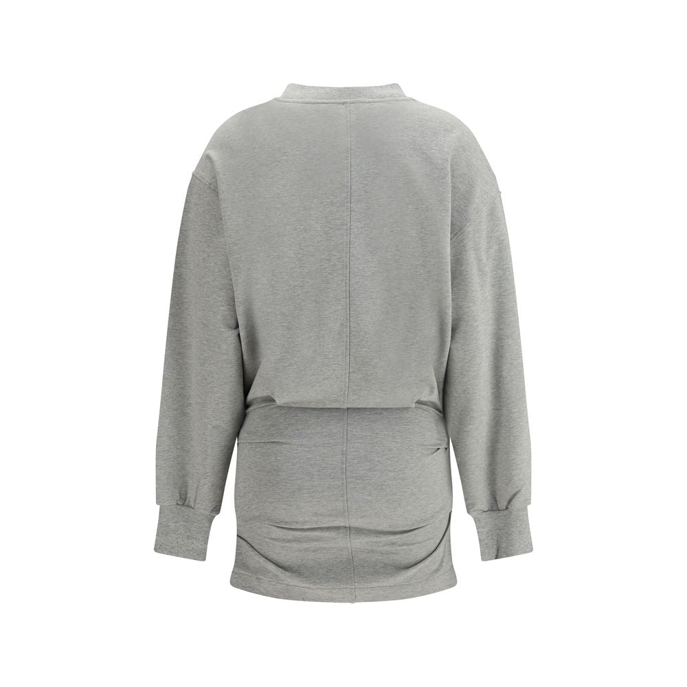 Dress by The Attico for women in stretch cotton gray features an magnificent silhouette, artfully detailed with a magnificent and that flows into an magnificent short mini.