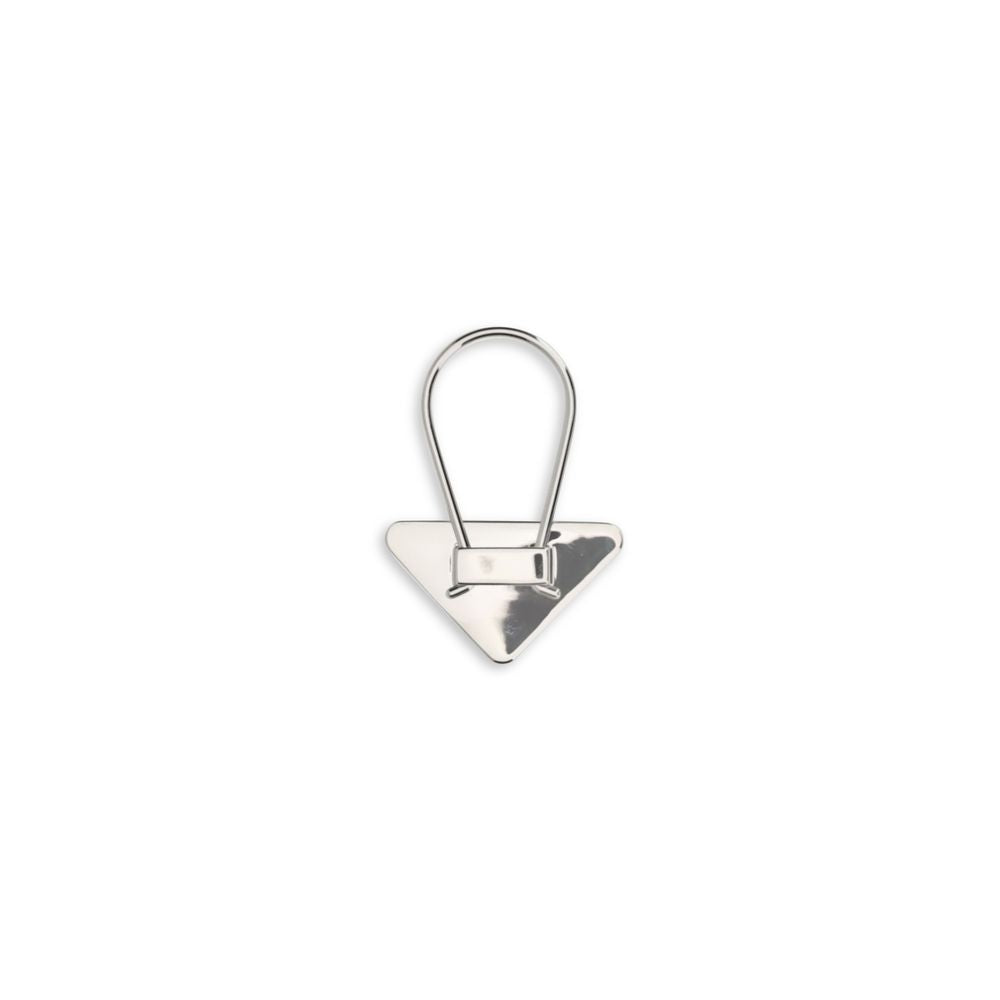 Keychain by Prada for men in polyester polyurethane leather black showcases a sleek silhouette, detailed with a and finished with .