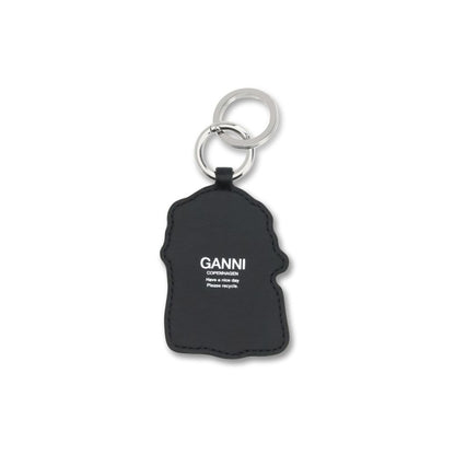 This Keychain by Ganni for women in polyester polyurethane leather and red & white showcases a couture-inspired aesthetic, meticulously highlighting the and with a finish.