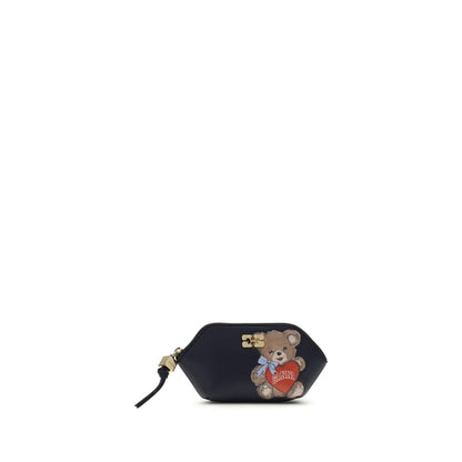 Wallet by Ganni for women in polyester polyurethane leather black & signature presents a refined silhouette, artfully capturing the essence of the Bear Bou Polyester Polyurethane Leather Wallet design with sophisticated compact-design coin-purse for a refined look.