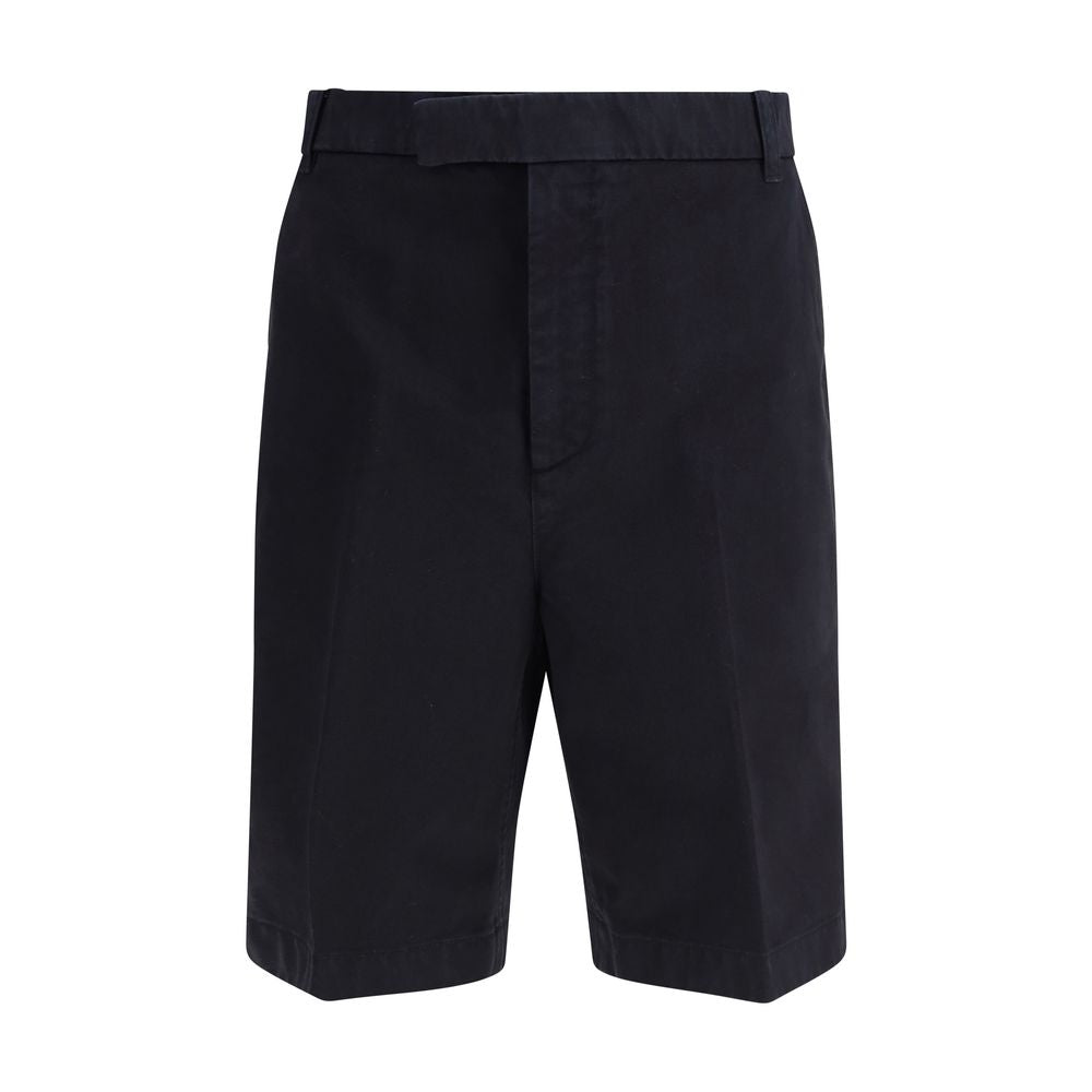 Cargo Shorts by Thom Browne for men in cotton polyester blue, signature & striped features an refined regular-fit with a short and , showcasing a refined utility-inspired aesthetic.