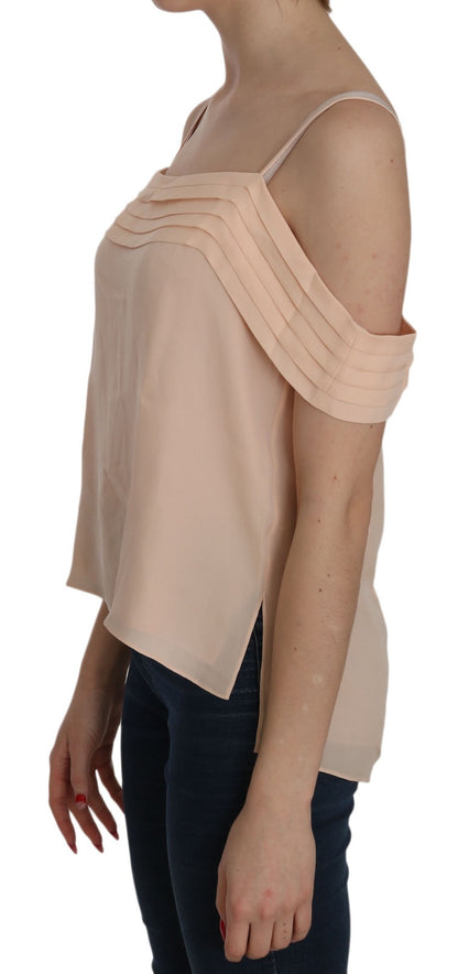 Alexander Wang Women's Sleeveless Square Neck Silk Blouse - Orange