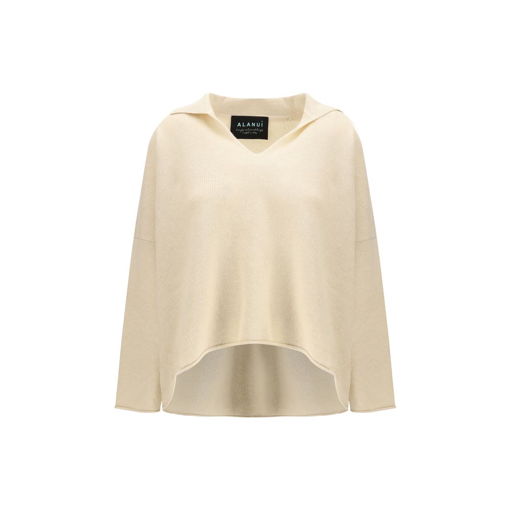 Sweater by Alanui for women in silk cashmere & polyester beige & natural features an polished silhouette, showcasing refined three-quarter-sleeve and a sophisticated for a truly polished finish.
