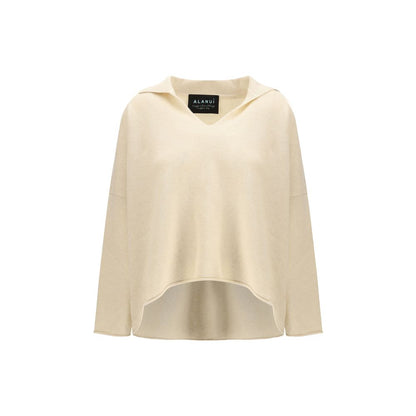 Sweater by Alanui for women in silk cashmere & polyester beige & natural features an polished silhouette, showcasing refined three-quarter-sleeve and a sophisticated for a truly polished finish.