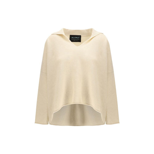 Sweater by Alanui for women in silk cashmere & polyester beige & natural features an polished silhouette, showcasing refined three-quarter-sleeve and a sophisticated for a truly polished finish.