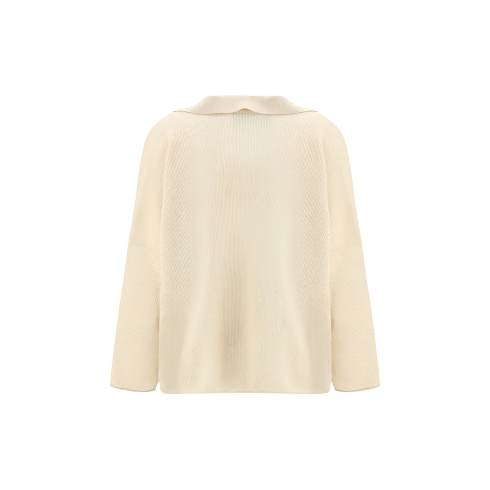 Sweater by Alanui for women in silk cashmere & polyester beige & natural showcases a downtown chic silhouette, artfully finished with a downtown chic and for a sophisticated, high-end look.