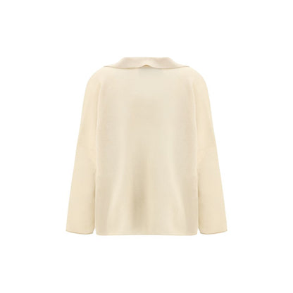 Sweater by Alanui for women in silk cashmere & polyester beige & natural showcases a downtown chic silhouette, artfully finished with a downtown chic and for a sophisticated, high-end look.