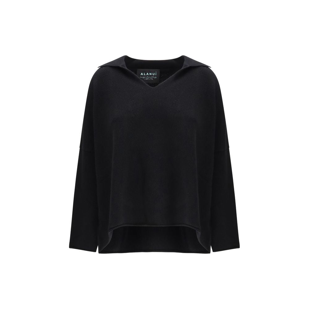 This Sweater by Alanui for women in silk cashmere & polyester black & natural presents a understated silhouette, featuring a sophisticated and three-quarter-sleeve for a understated finish.
