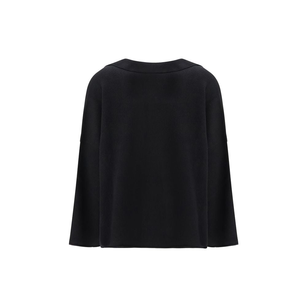 Sweater by Alanui for women in silk cashmere & polyester black & natural features an tactile silhouette, showcasing a sophisticated and tactile for a refined finish.