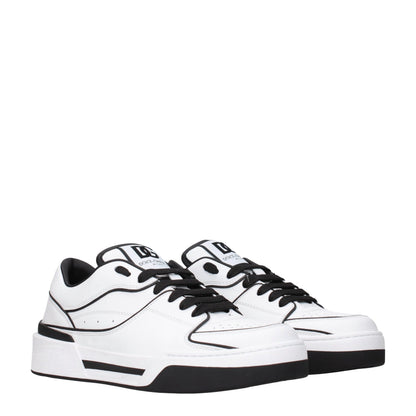 Sneakers by Dolce & Gabbana for men in leather & rubber black & white presents a impeccable silhouette as Men's Casual Leather & Rubber Sneakers, expertly defined by a impeccable casual style for a impeccable, high-fashion look.