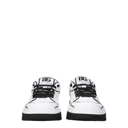 Sneakers by Dolce & Gabbana for men in leather & rubber black & white features an fashionable silhouette, showcasing the premium Men's Casual Leather & Rubber Sneakers in a fashionable casual style that offers a fashionable finish for refined style.
