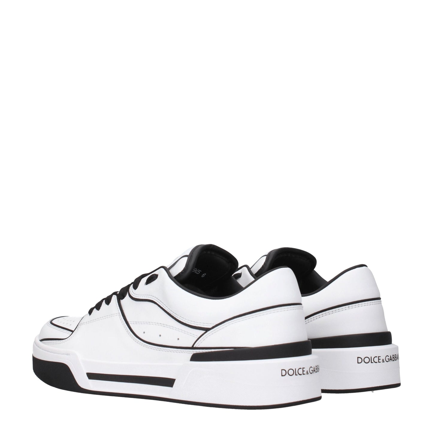 Sneakers by Dolce & Gabbana for men in leather & rubber black & white presents a sumptuous silhouette, artfully capturing the essence of the Men's Casual Leather & Rubber Sneakers with its sumptuous casual style design.
