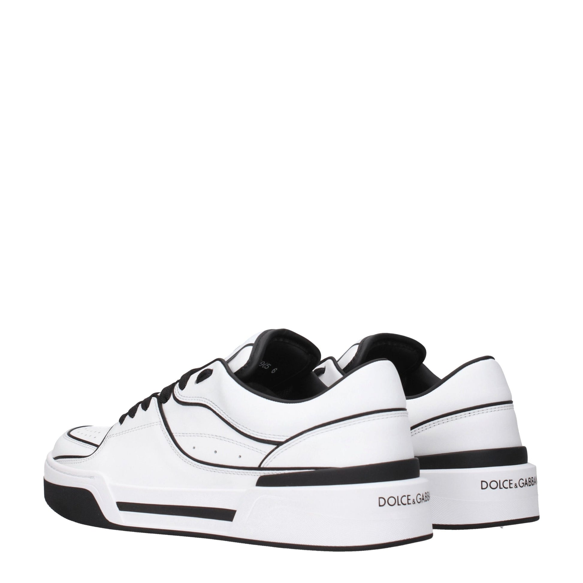 Sneakers by Dolce & Gabbana for men in leather & rubber black & white presents a sumptuous silhouette, artfully capturing the essence of the Men's Casual Leather & Rubber Sneakers with its sumptuous casual style design.