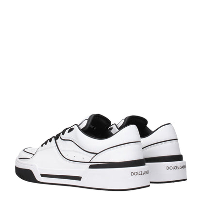 Sneakers by Dolce & Gabbana for men in leather & rubber black & white presents a sumptuous silhouette, artfully capturing the essence of the Men's Casual Leather & Rubber Sneakers with its sumptuous casual style design.
