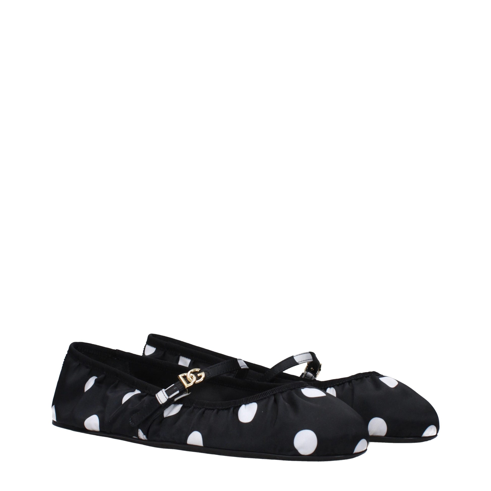Ballet Flat Shoes by Dolce & Gabbana for women in fabric black presents a impeccable silhouette as Women's Fabric Ballet Flat Shoes, artfully designed with a and a impeccable for a refined, upscale finish.