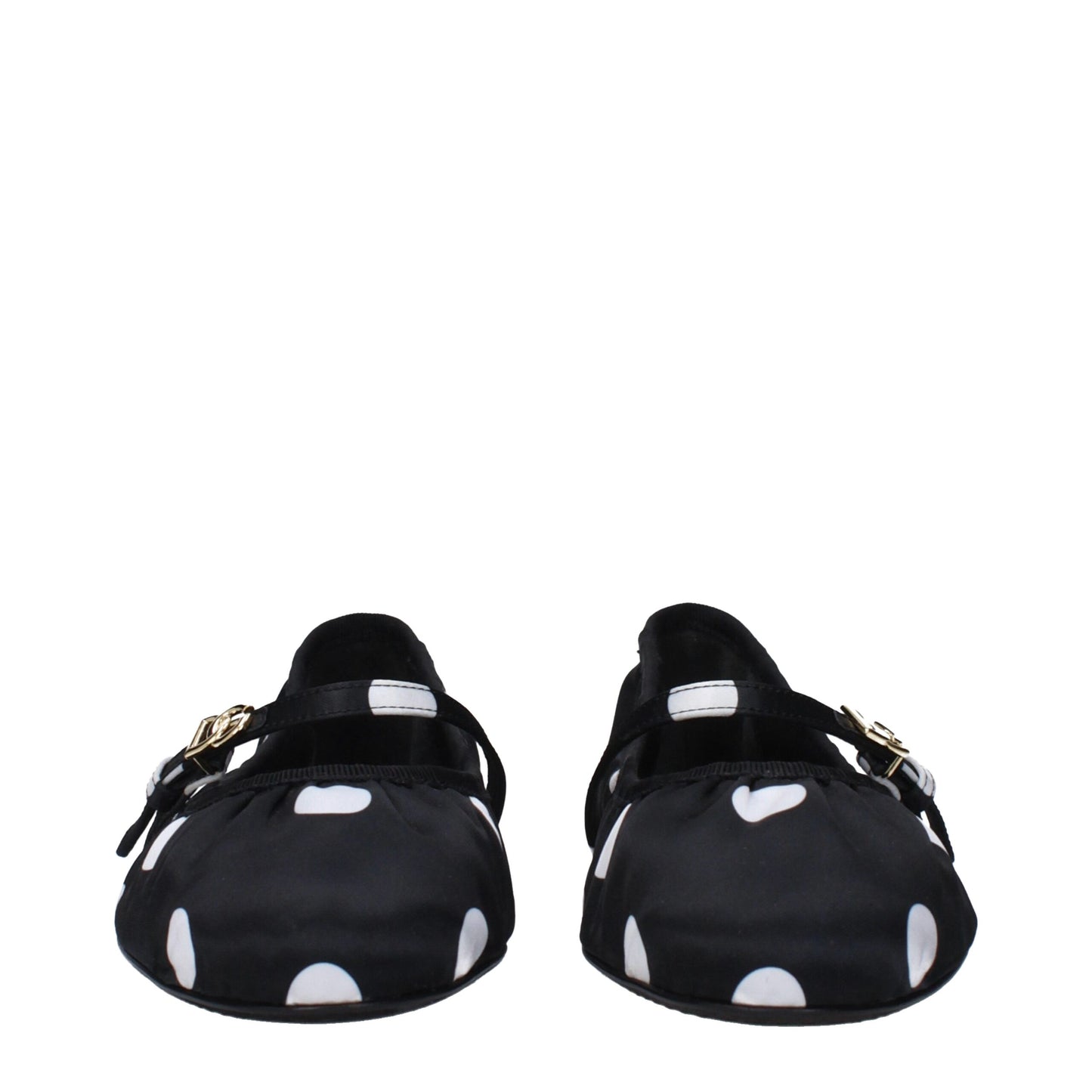 Ballet Flat Shoes by Dolce & Gabbana for women in fabric black features an statuesque silhouette from the Women's Fabric Ballet Flat Shoes collection, showcasing a and a statuesque for a statuesque look.