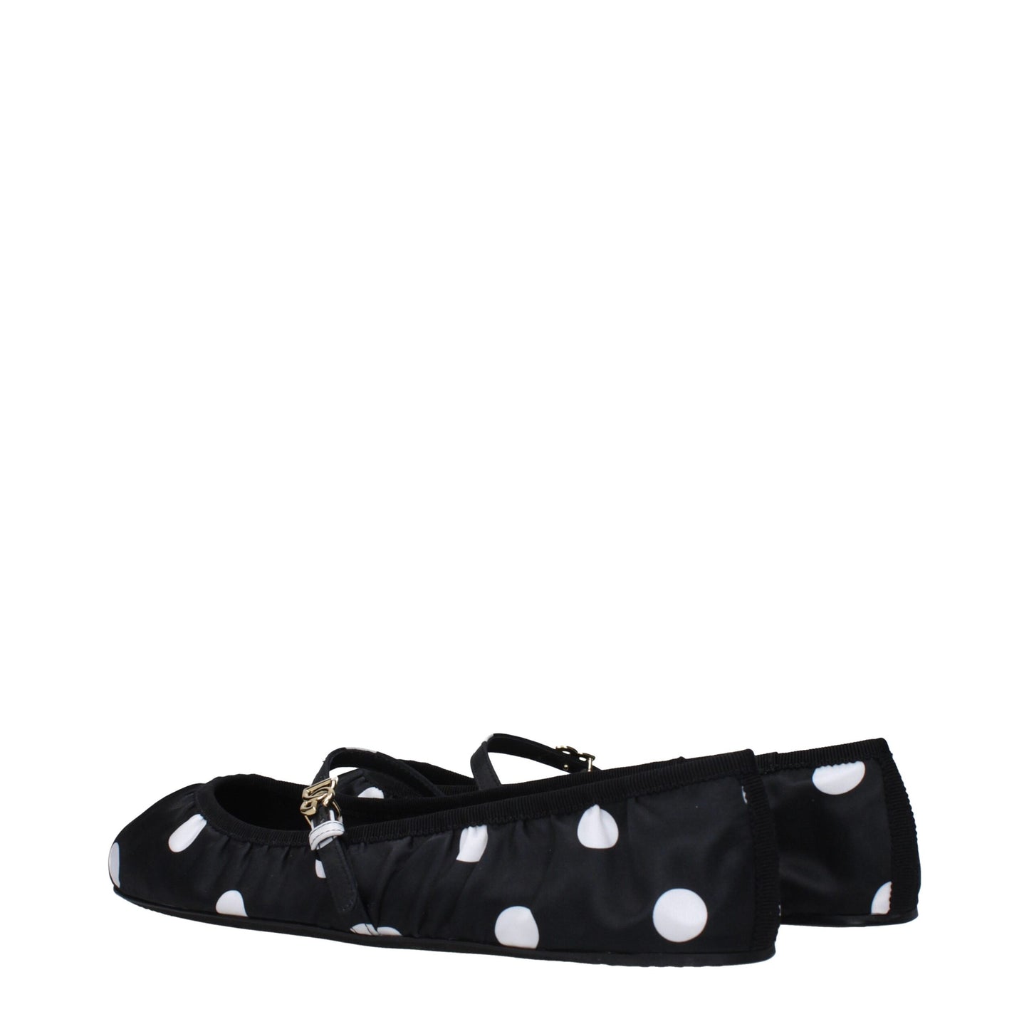Ballet Flat Shoes by Dolce & Gabbana for women in fabric black showcases a resplendent Women's Fabric Ballet Flat Shoes aesthetic with a and .