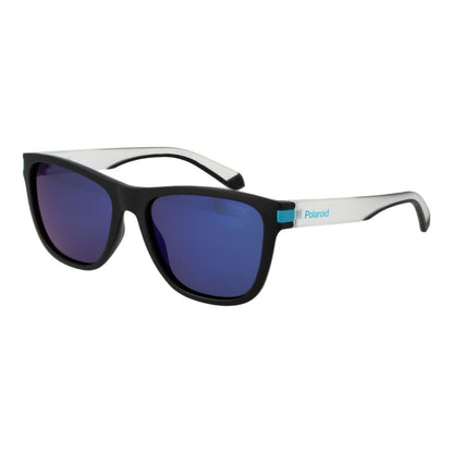 Polaroid Rectangle Polarized Mirrored Dark-Tint Polycarbonate Sunglasses - Black