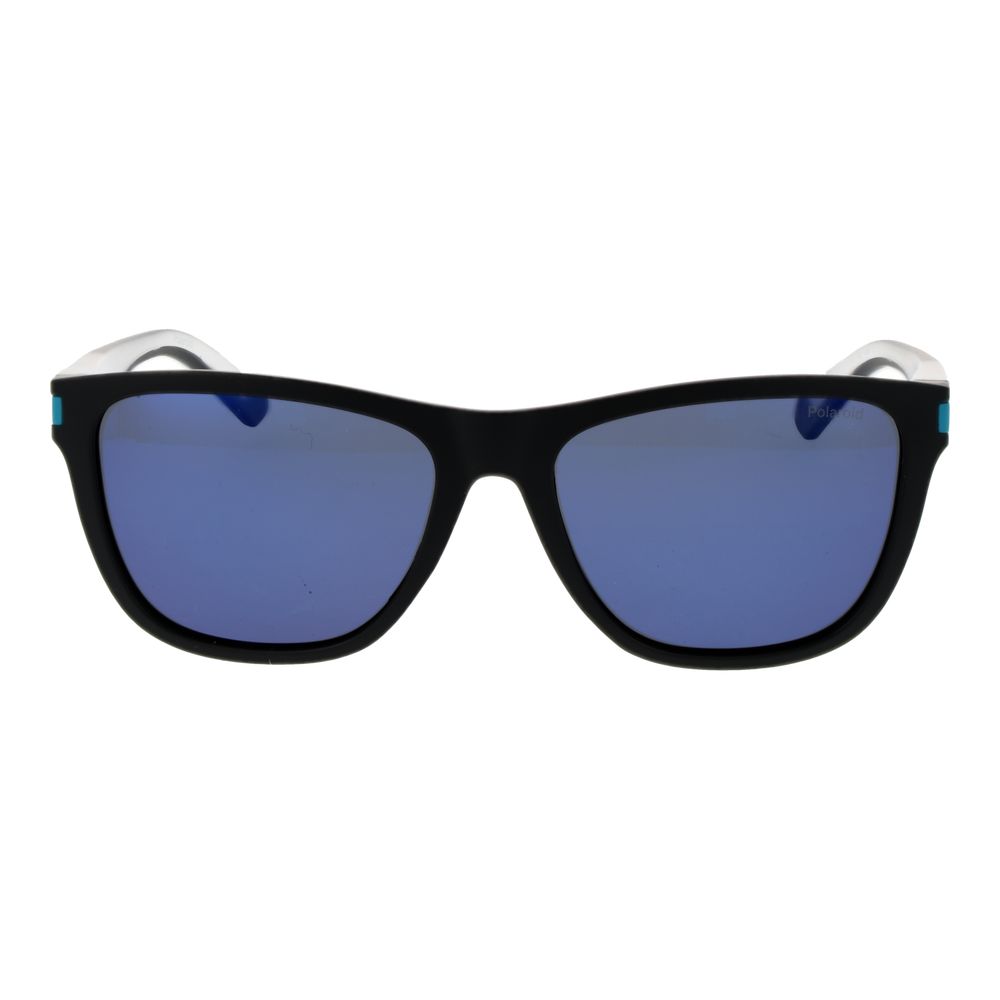 Polaroid Rectangle Polarized Mirrored Dark-Tint Polycarbonate Sunglasses - Black