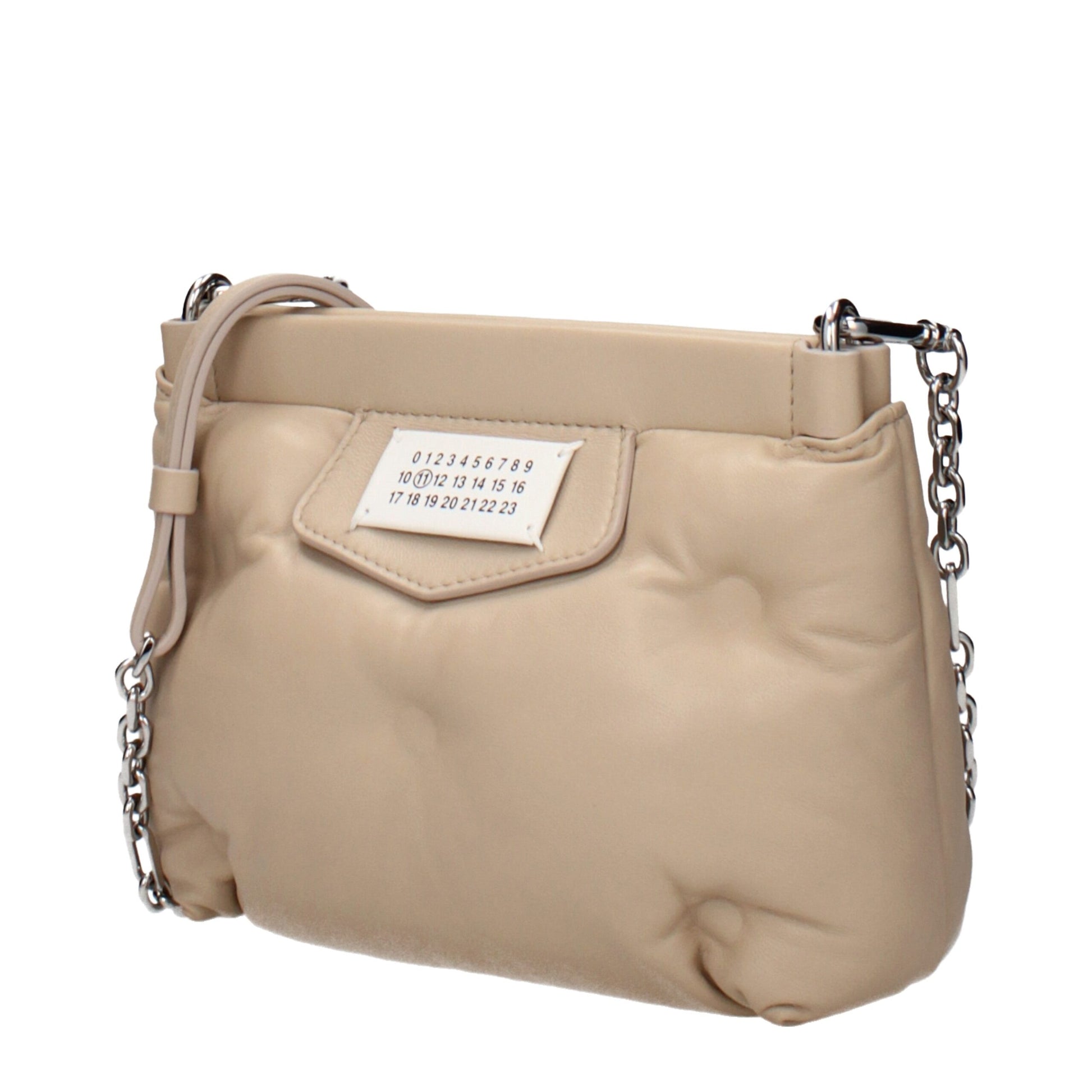 Crossbody Handbag by Maison Margiela for women in leather beige features a transformative sophistication silhouette, showcasing a secure , ample , and versatile crossbody-strap & adjustable-strap for a transformative sophistication look.